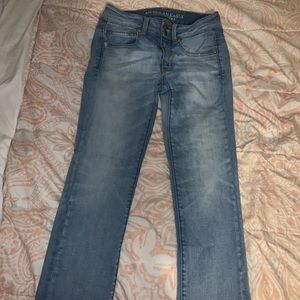 Light wash crop American eagle jeans